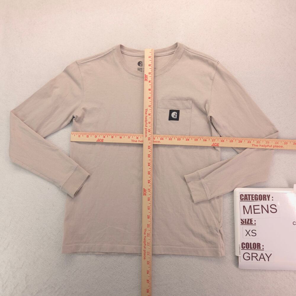 Hurley Casual Crew Neck Long Sleeve Graphic T-Shirt Mens Size XS Gray 16240
